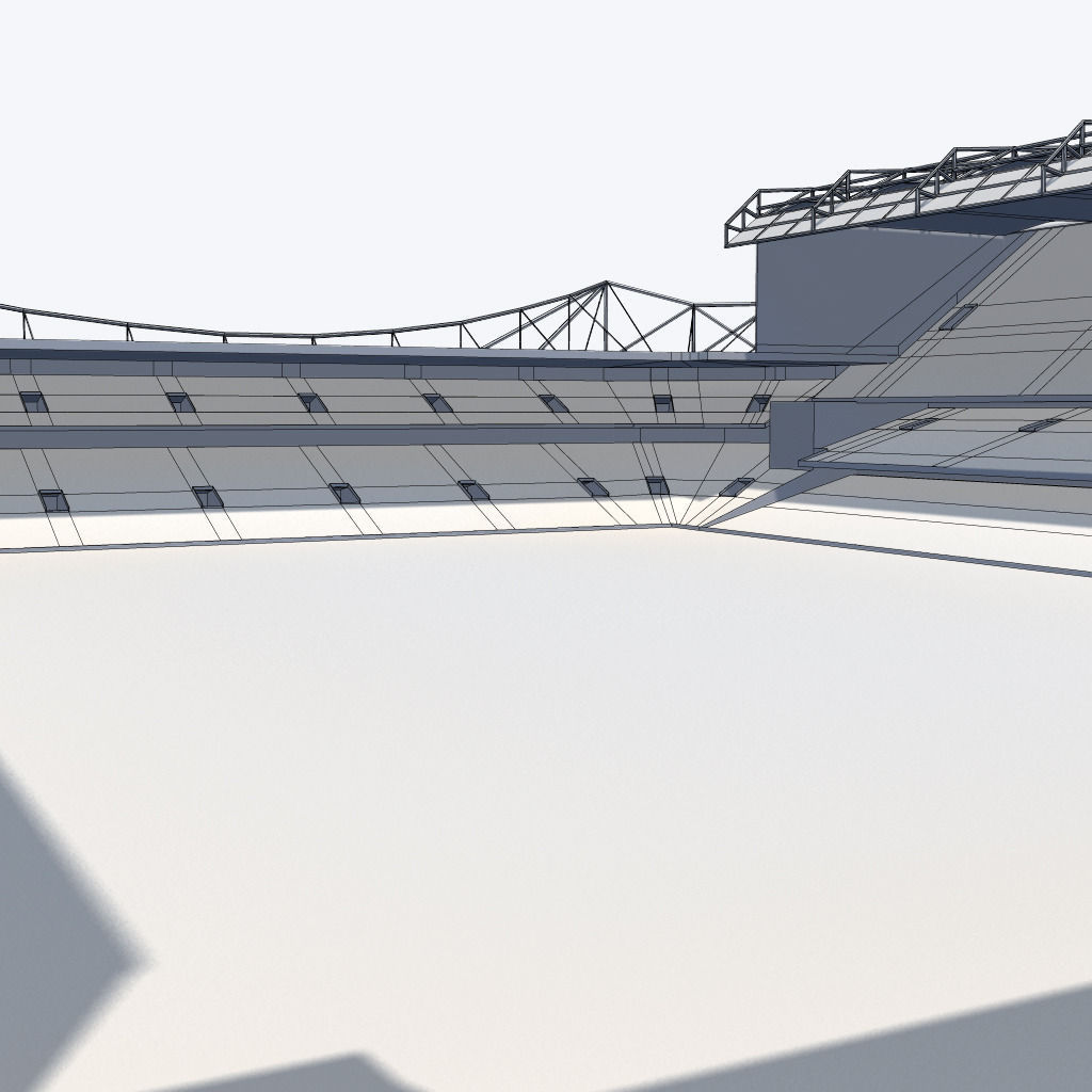 Stamford Bridge Stadium Low Poly Version Low-poly 3D model_22