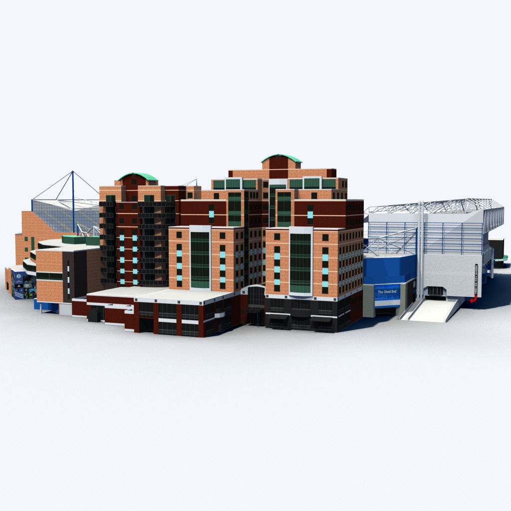 Stamford Bridge Stadium Low Poly Version Low-poly 3D model_3