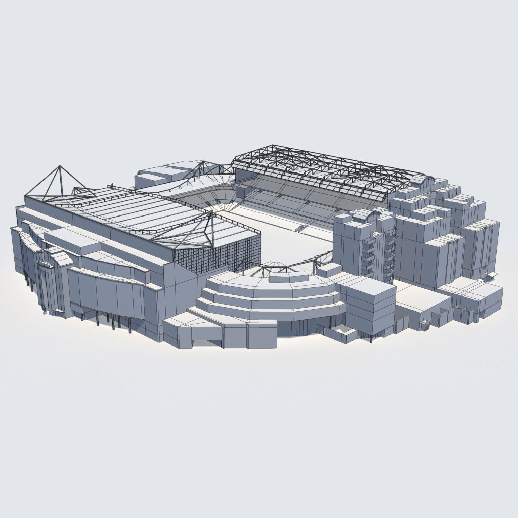 Stamford Bridge Stadium Low Poly Version Low-poly 3D model_14