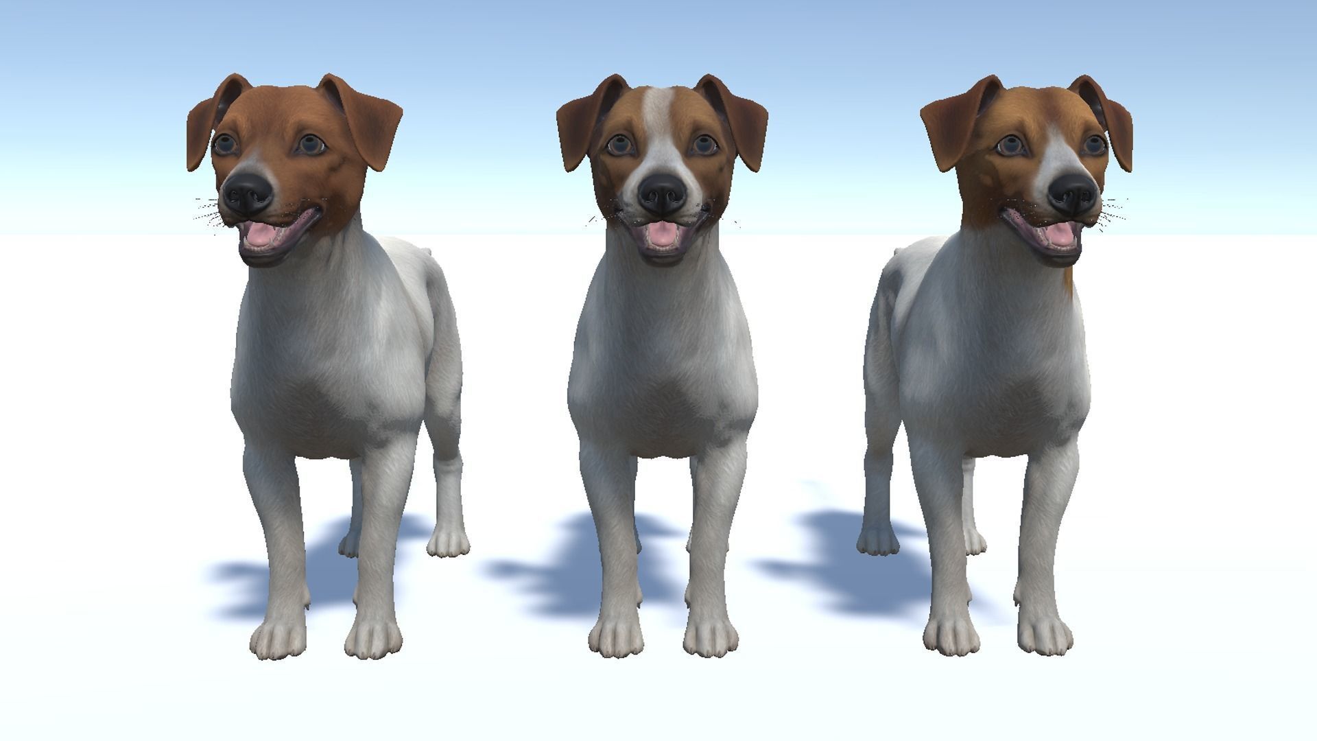 Dog - Jack Russell Terrier Low-poly 3D model_7
