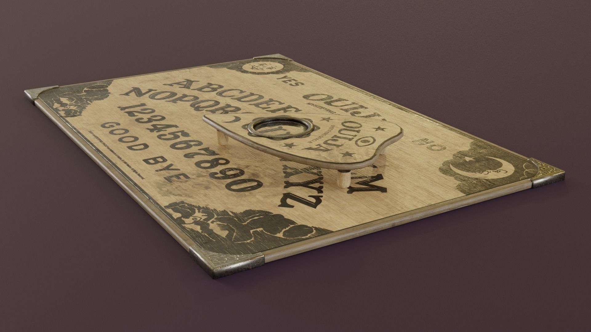 Ouija Board Low-poly 3D model_3