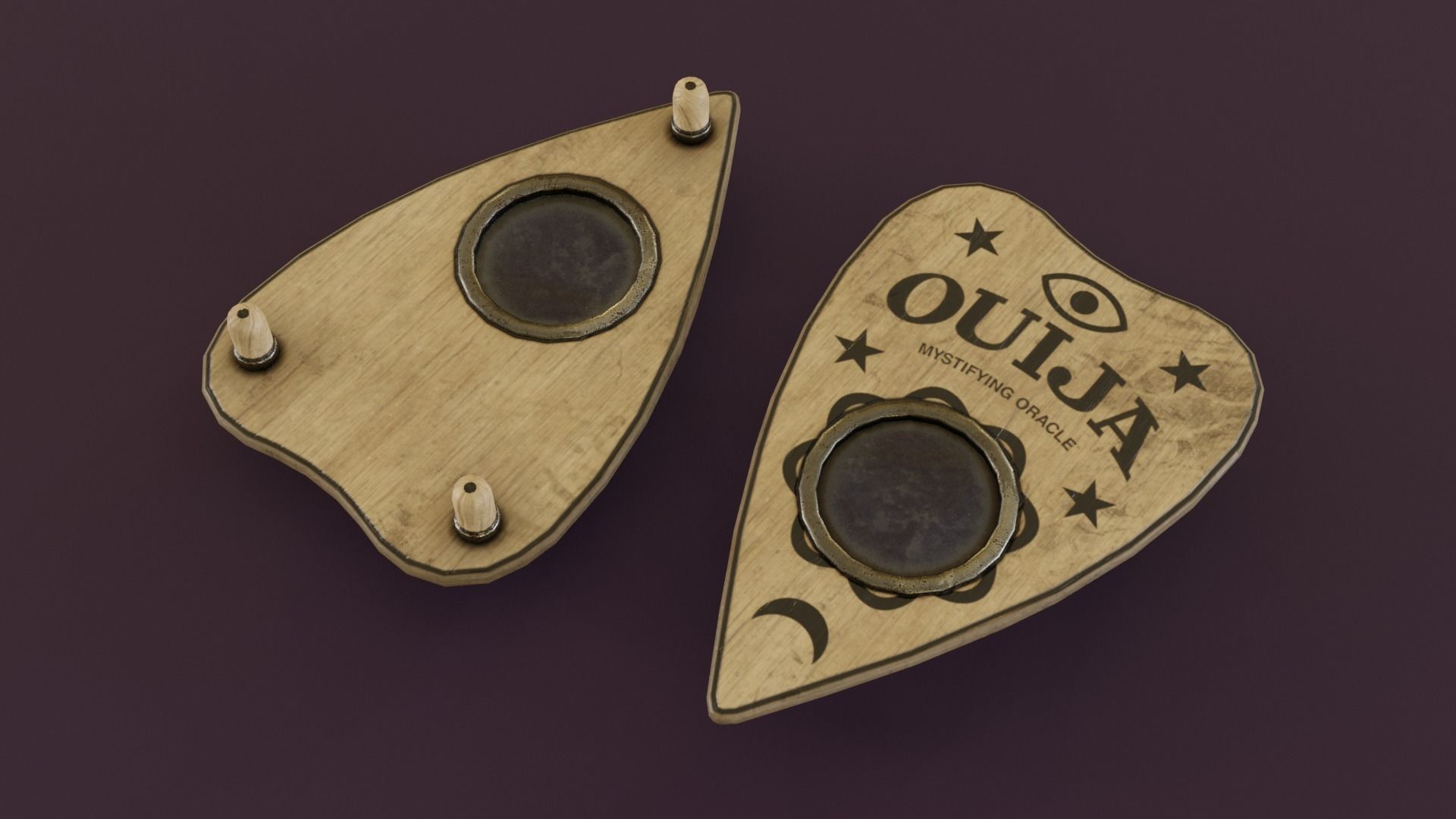 Ouija Board Low-poly 3D model_5