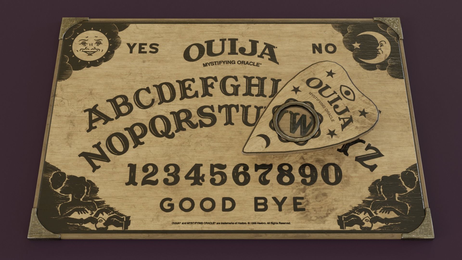 Ouija Board Low-poly 3D model_2