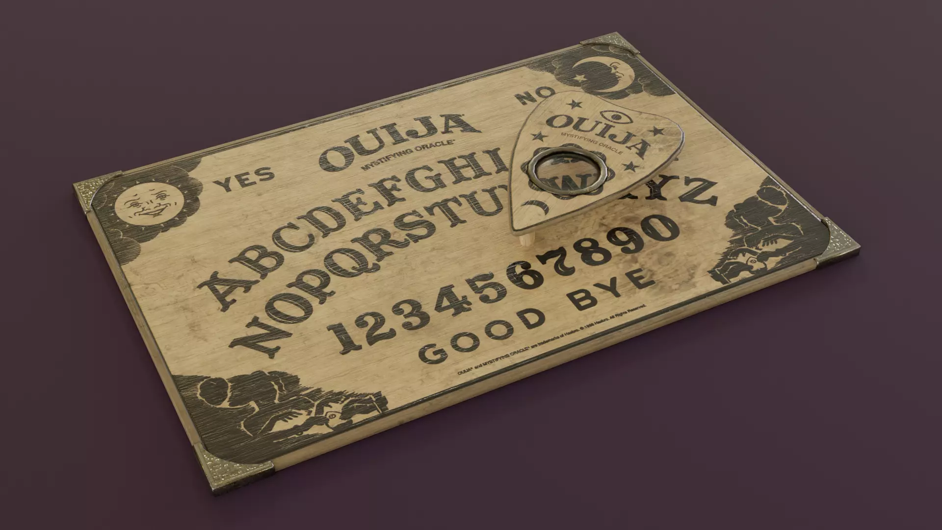 Ouija Board Low-poly 3D model_0