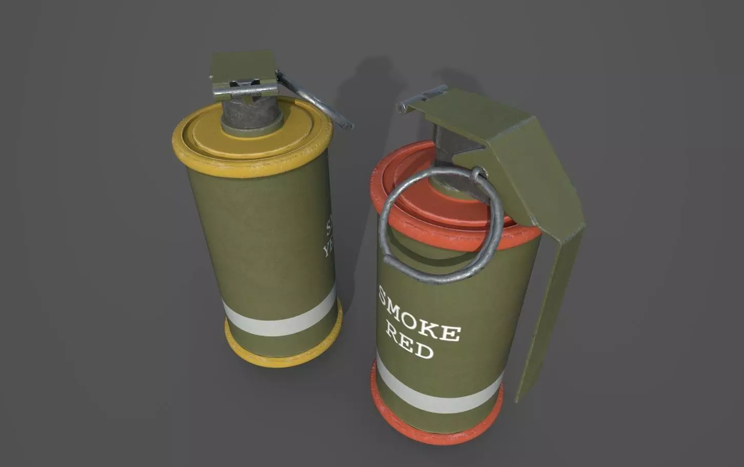 M18 SMOKE GRENADE Low-poly 3D model_0