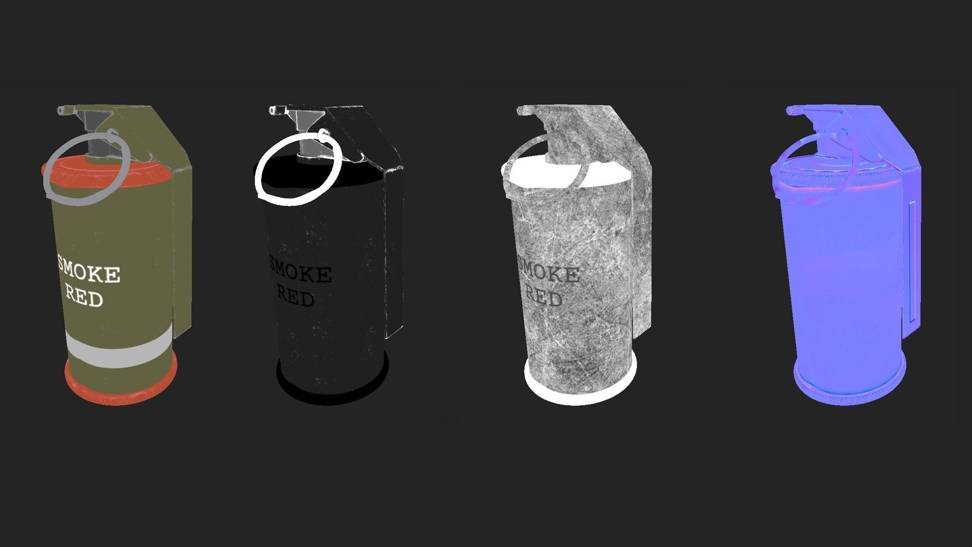 M18 SMOKE GRENADE Low-poly 3D model_10