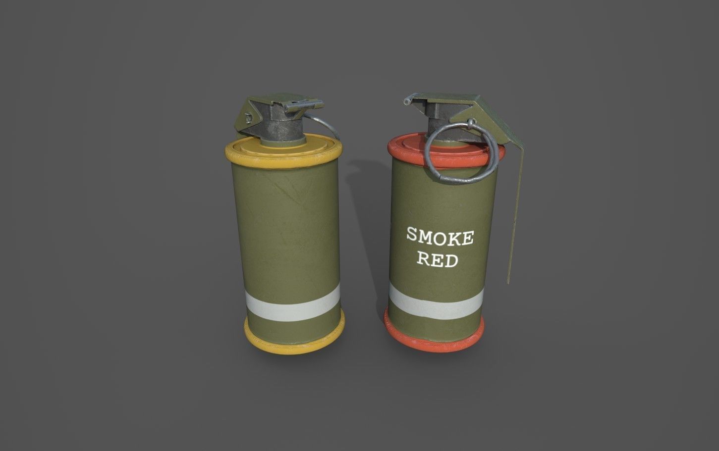 M18 SMOKE GRENADE Low-poly 3D model_2