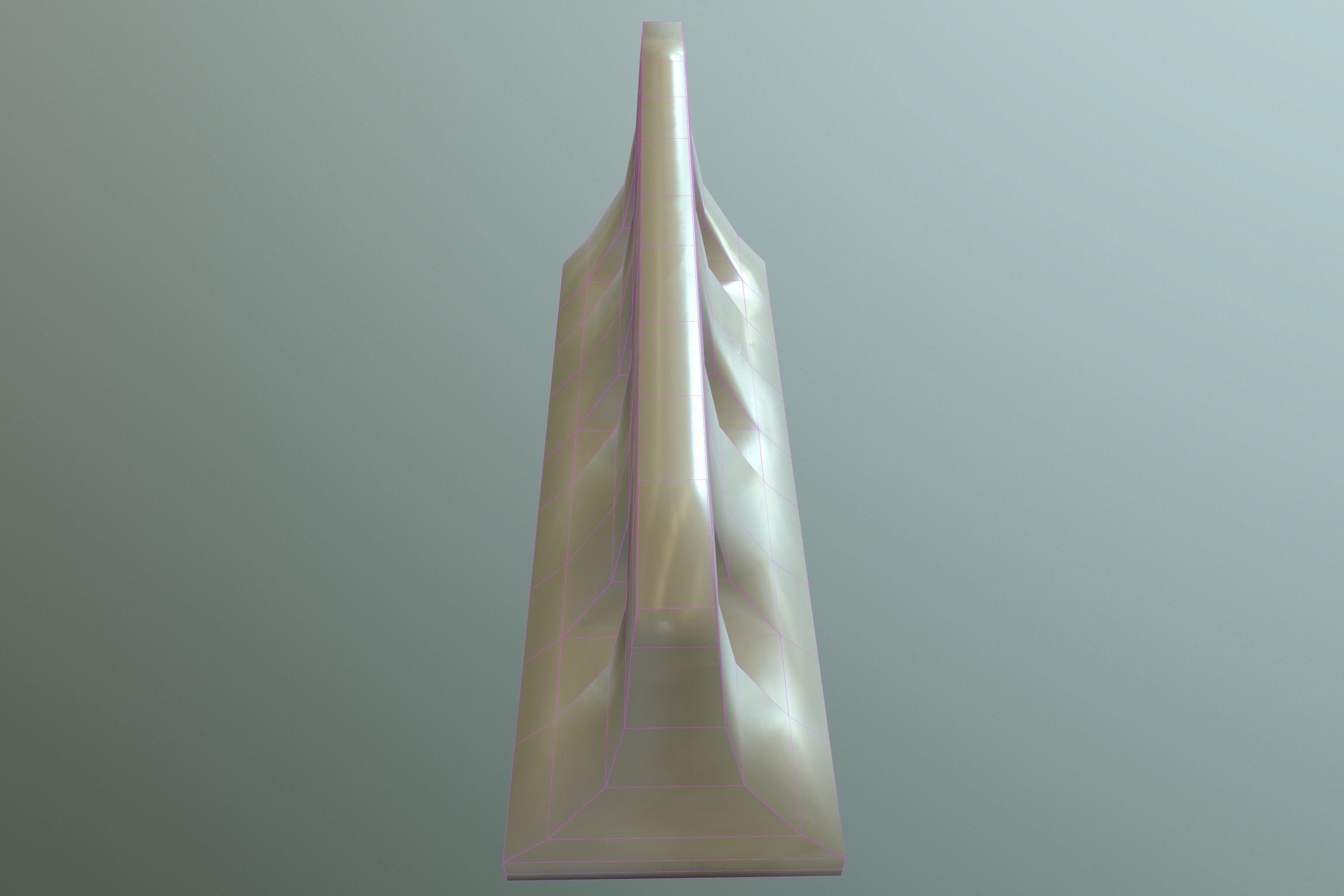 Barrier bench Low-poly 3D model_5