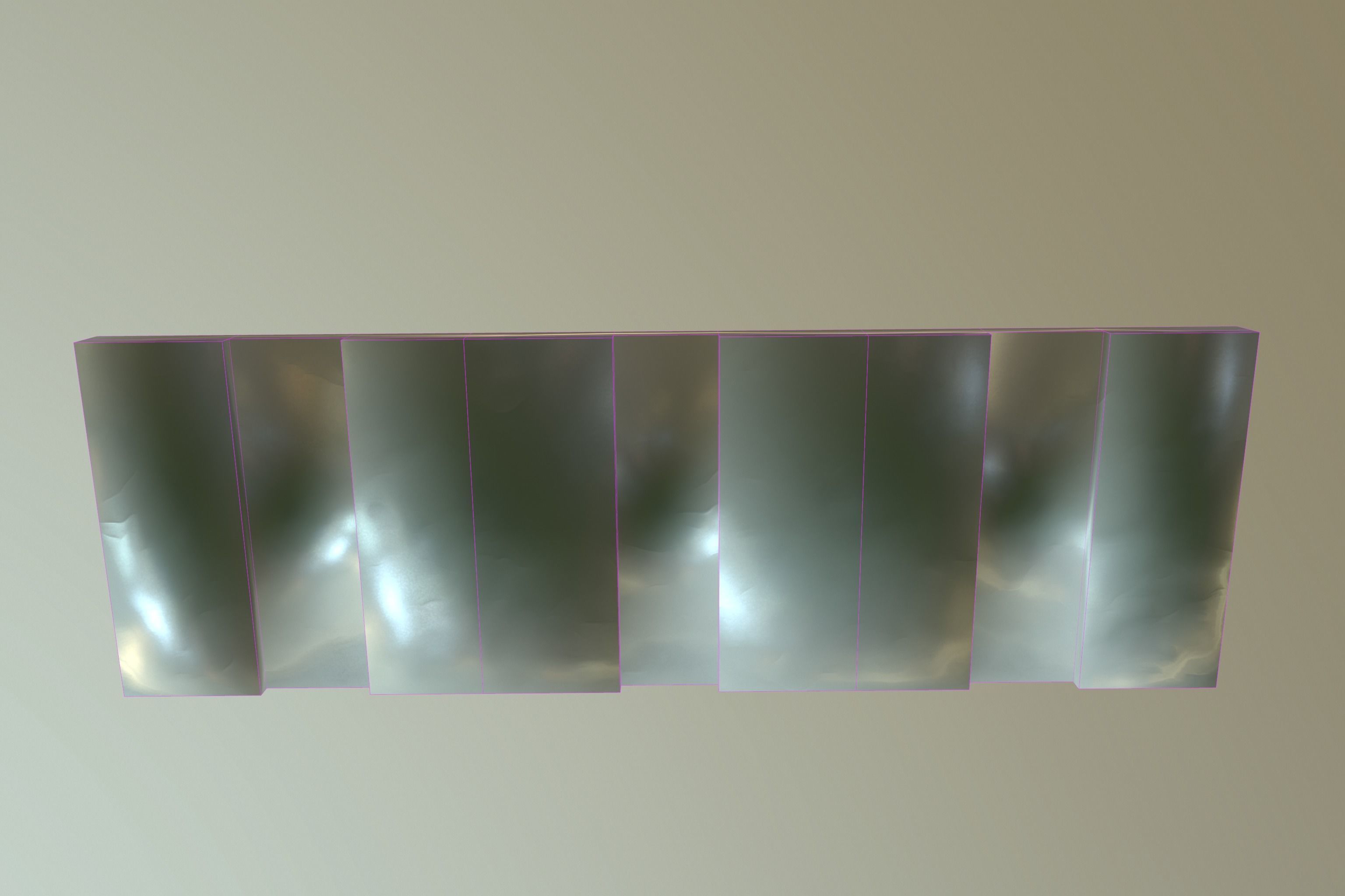 Barrier bench Low-poly 3D model_1