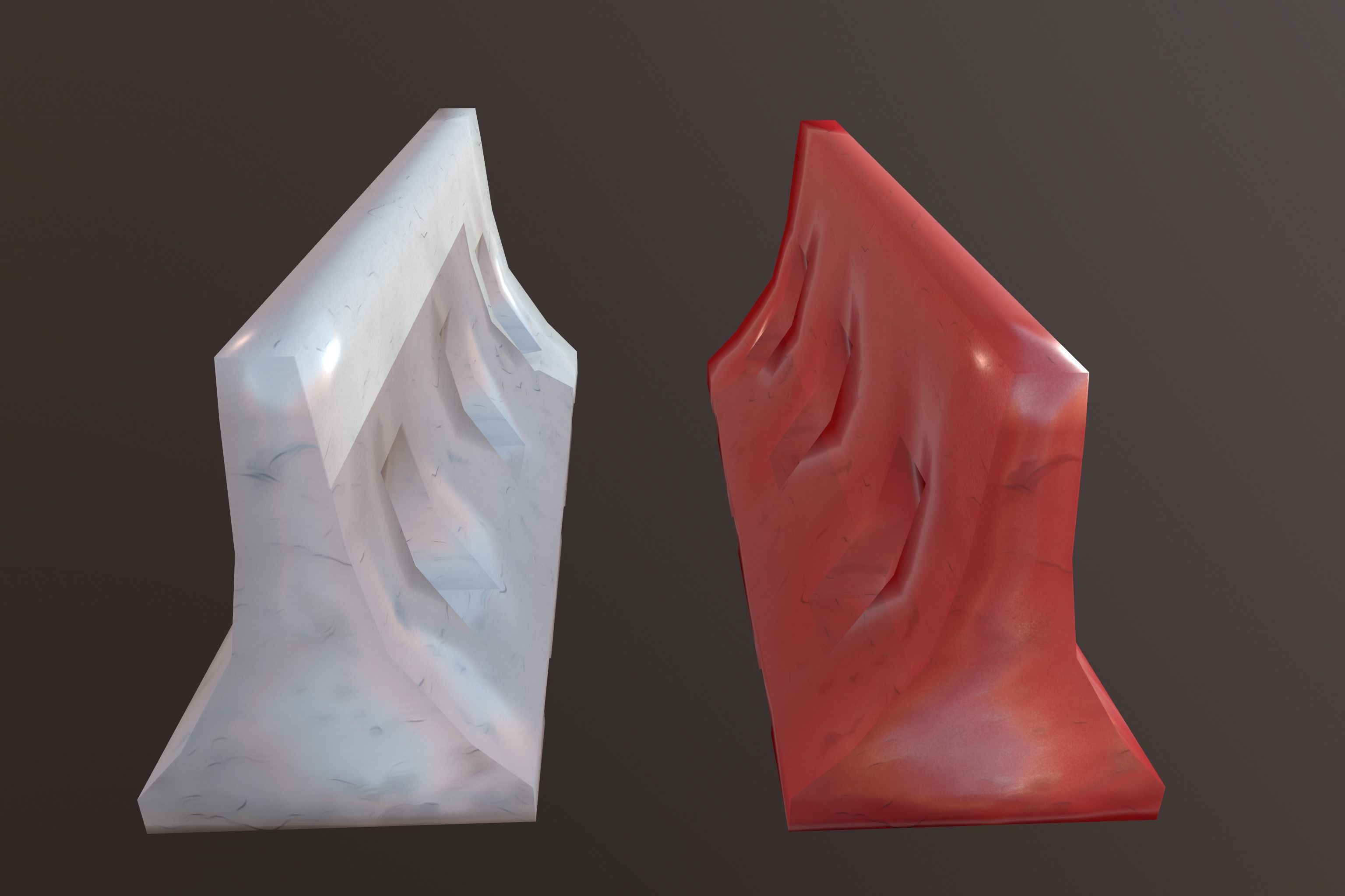 Barrier bench Low-poly 3D model_8