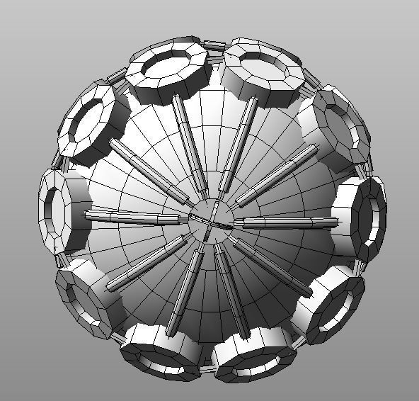 Yokohama pneumatic fenders 3d low-poly model Low-poly 3D model_5