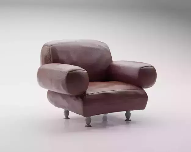 3D Model Sofa leather chair