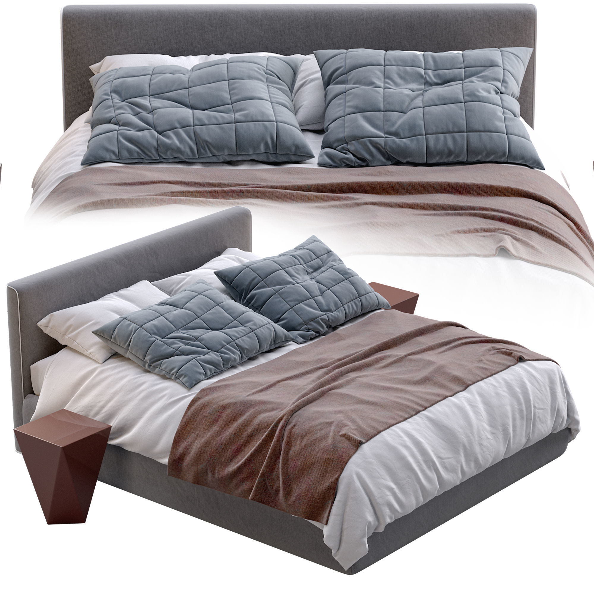 Bed TANGRAM By Vibieffe 3D model_11