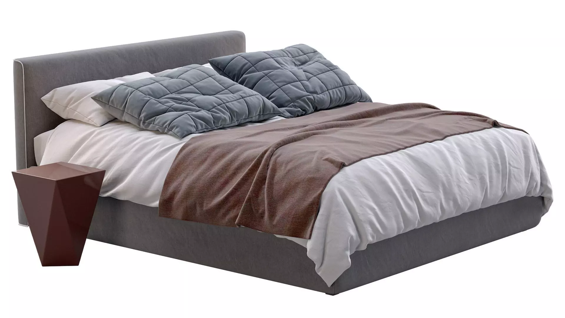 Bed TANGRAM By Vibieffe 3D model_0