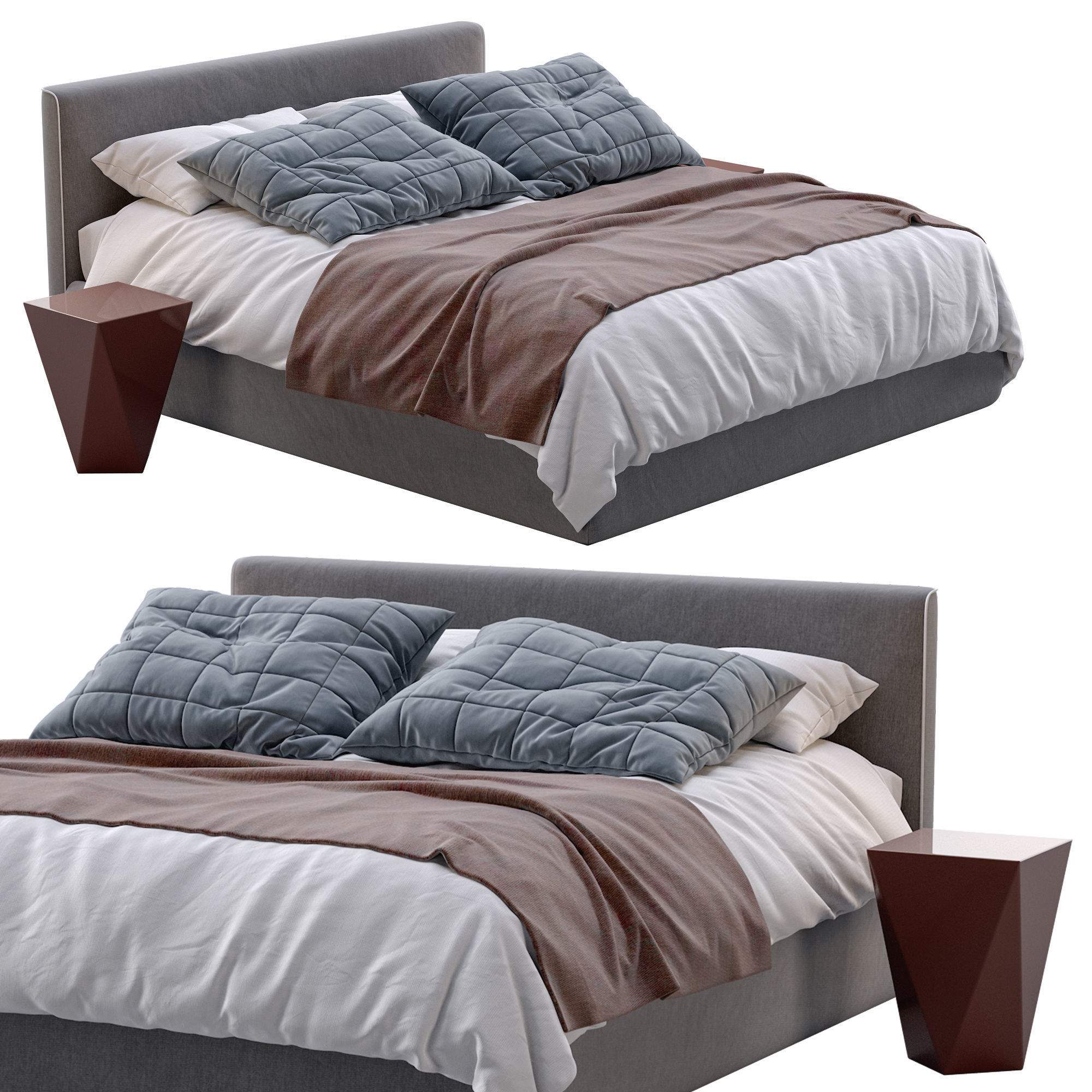 Bed TANGRAM By Vibieffe 3D model_14