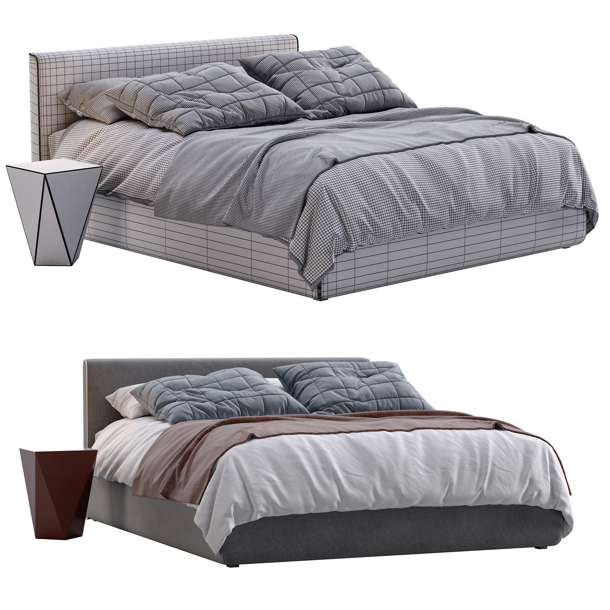 Bed TANGRAM By Vibieffe 3D model_15