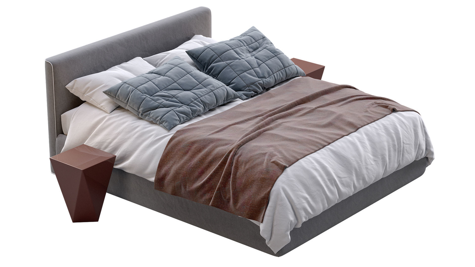 Bed TANGRAM By Vibieffe 3D model_2