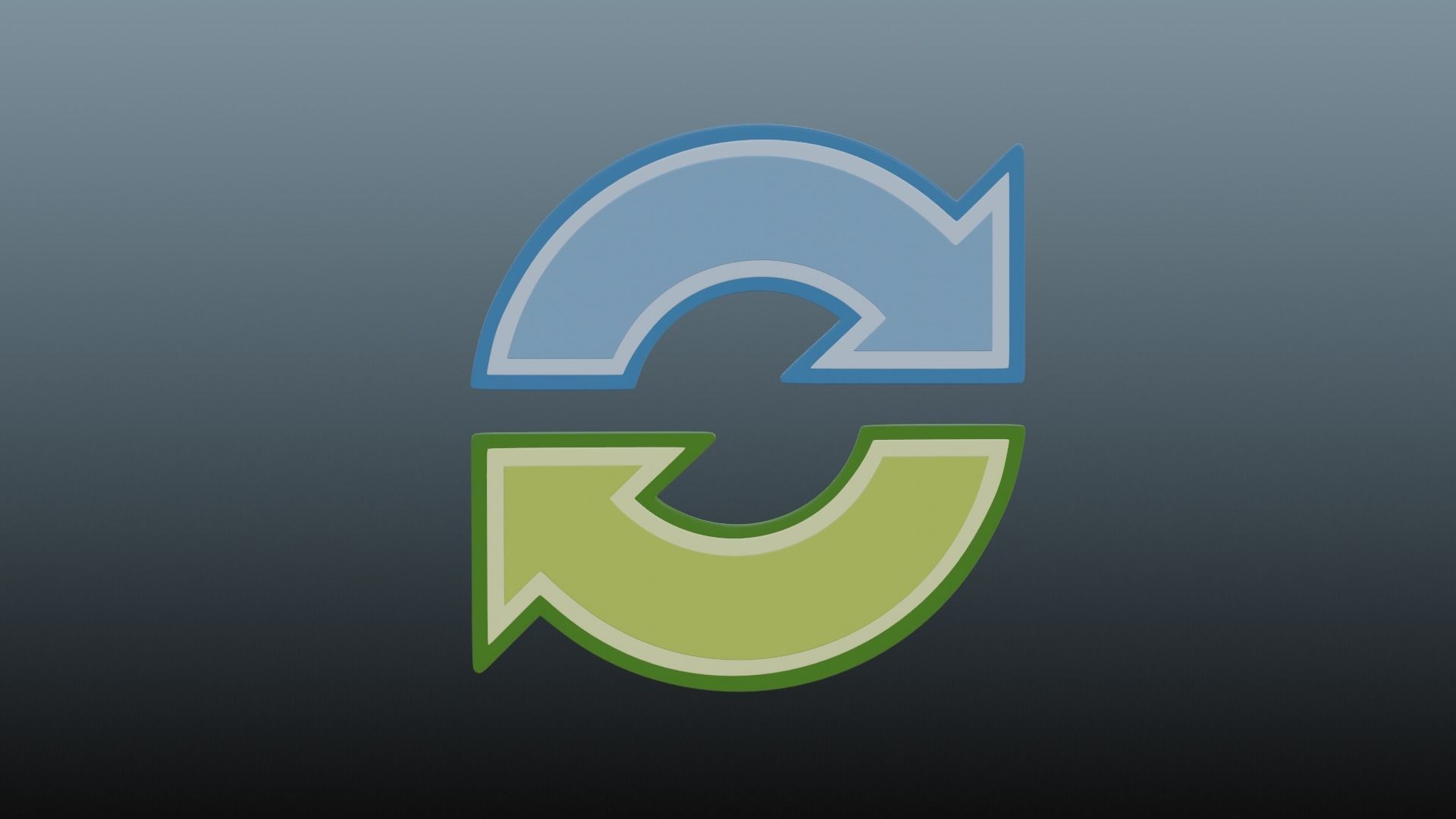 Circular arrows 3D model_0