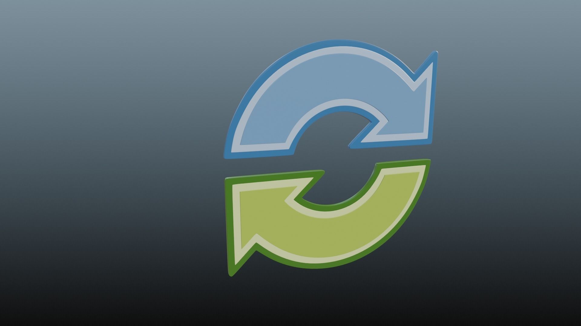 Circular arrows 3D model_1