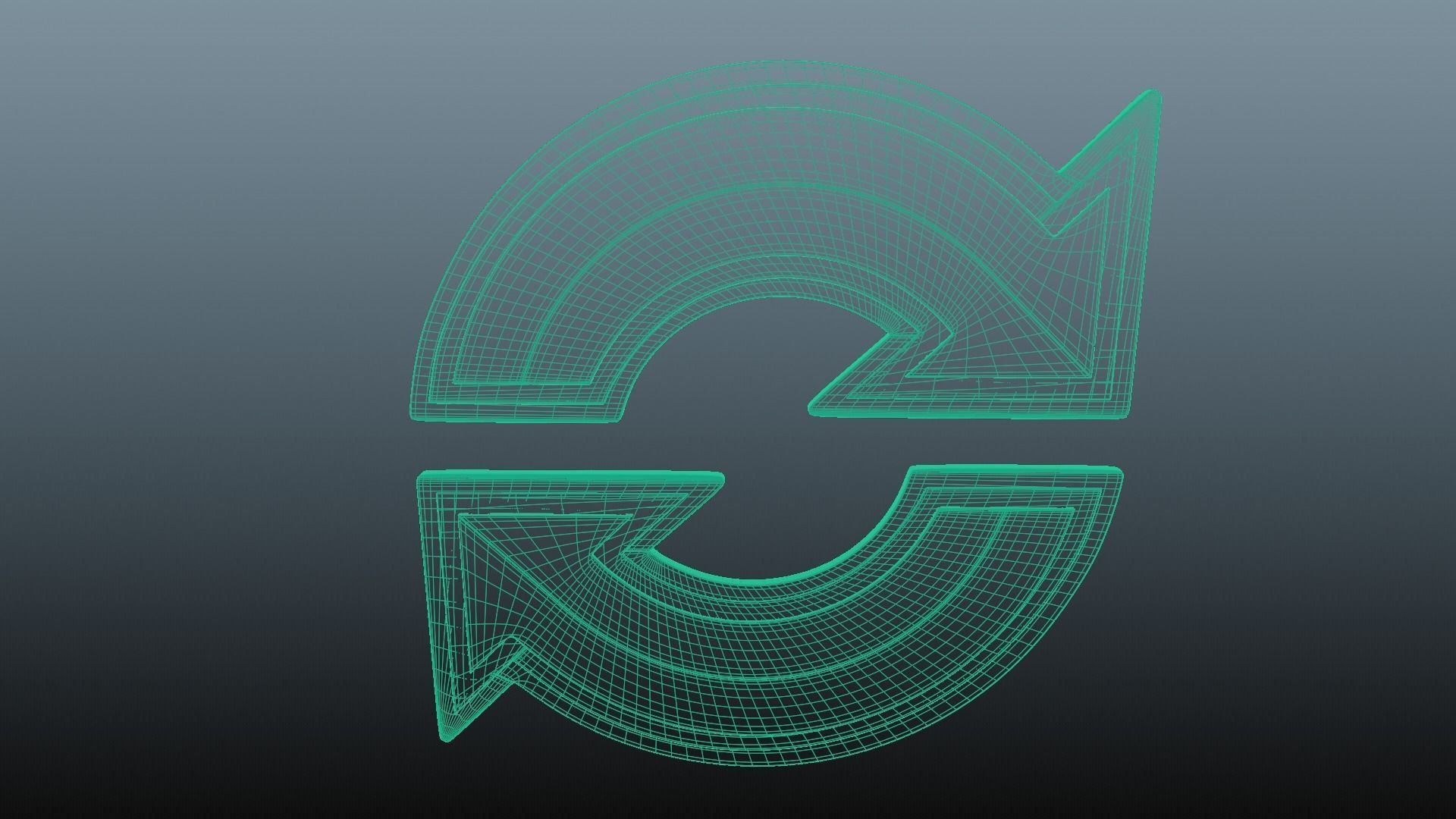 Circular arrows 3D model_7