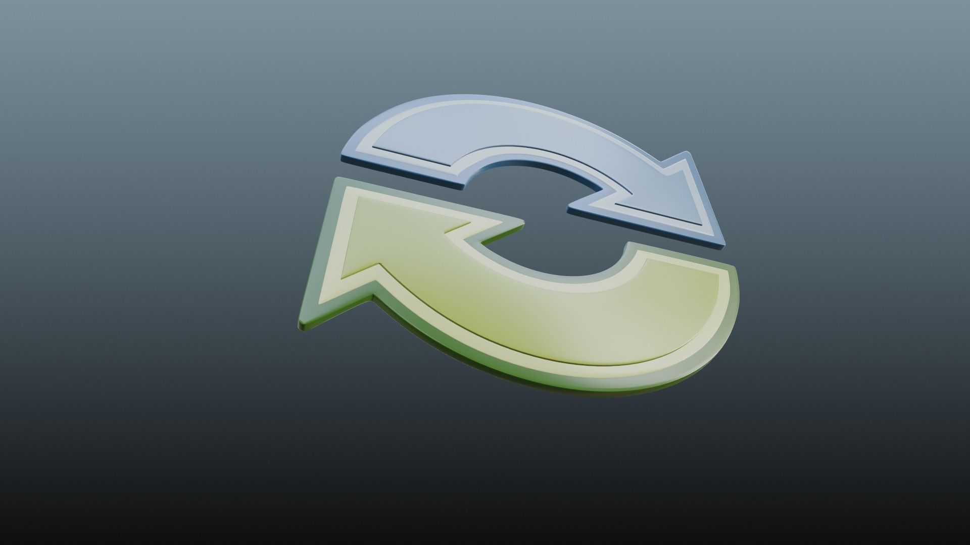 Circular arrows 3D model_2