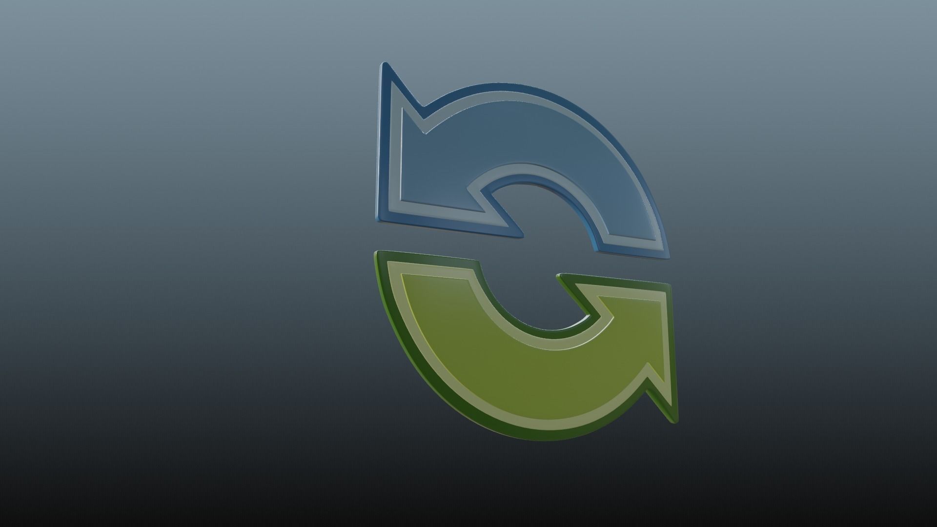 Circular arrows 3D model_3