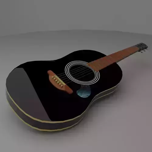 guitar 3d modeling 