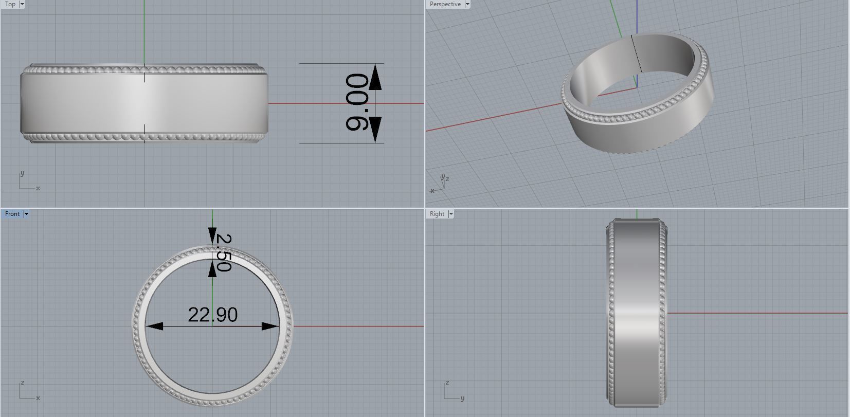 men ring 3D print model_2