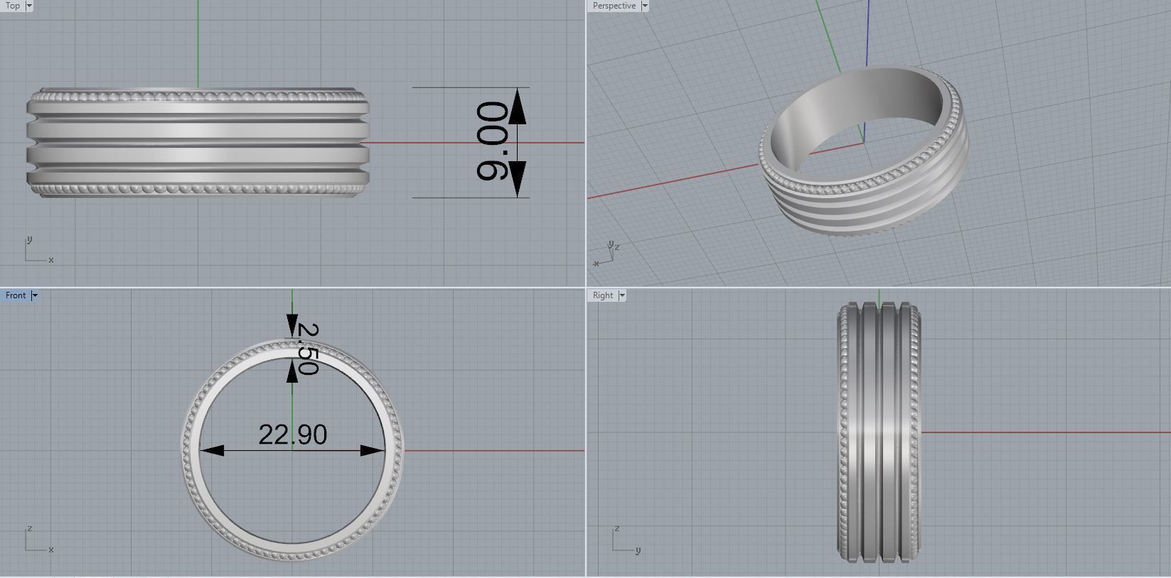 men ring 3D print model_2