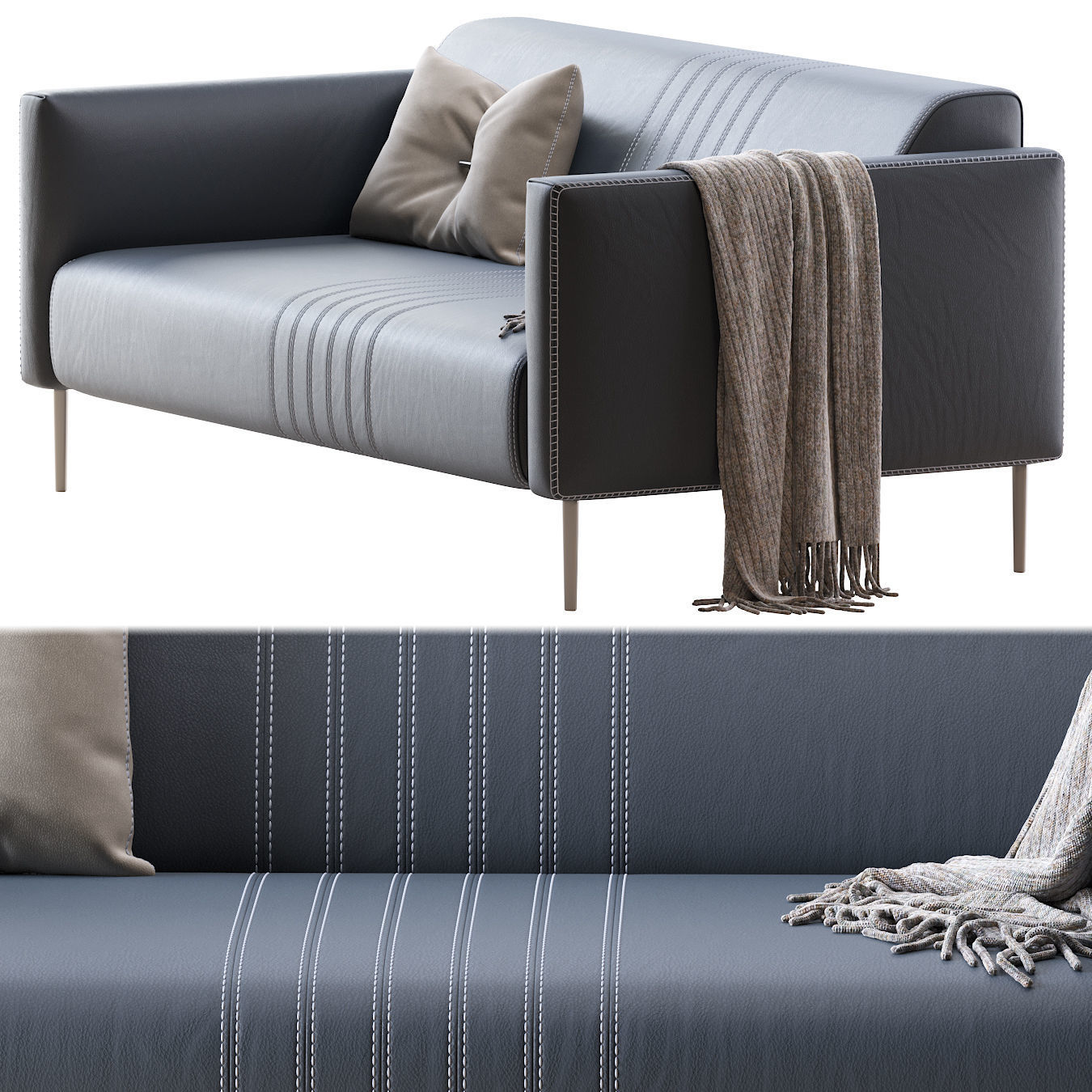 Sofa Tuxedo D2 3D model_1