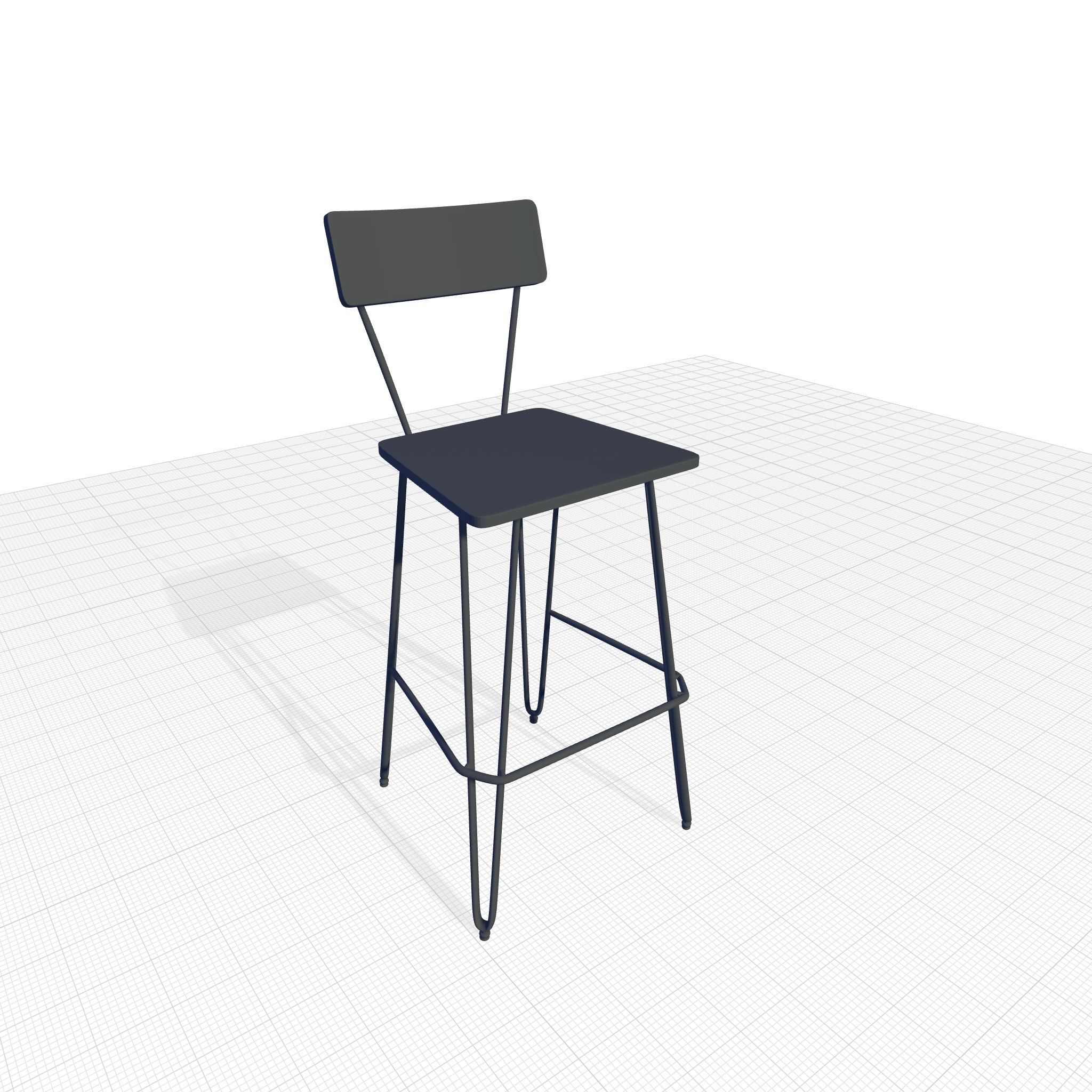 Bar Stool 3D model_4