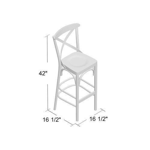 Walnut Sofia Bar Stool  Chair 3D model_1