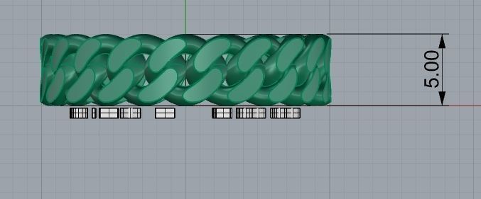 14 size  Miami Cuban Curb Link    Collection of Cuban  3D print model_5