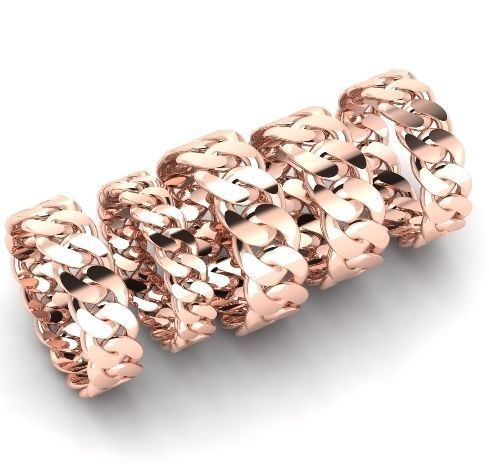 14 size  Miami Cuban Curb Link    Collection of Cuban  3D print model_3