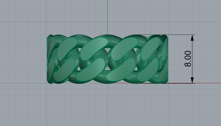 14 size  Miami Cuban Curb Link    Collection of Cuban  3D print model_4