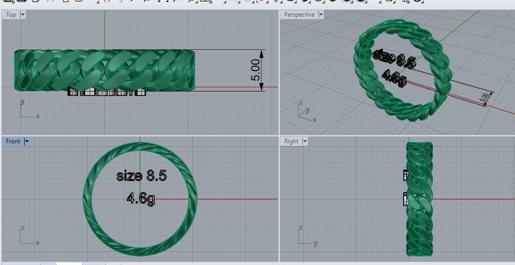 14 size  Miami Cuban Curb Link    Collection of Cuban  3D print model_23