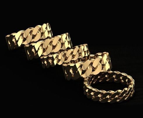 14 size  Miami Cuban Curb Link    Collection of Cuban  3D print model_1