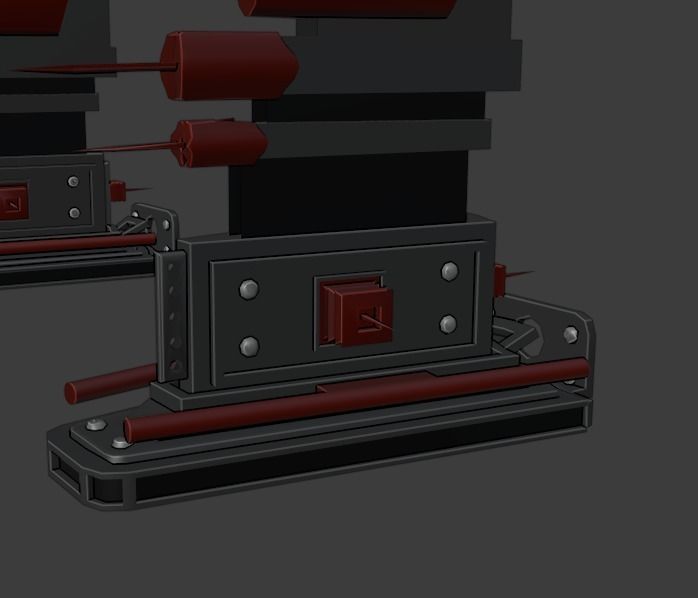 Rigged and Animated Mech Low-poly 3D model_2