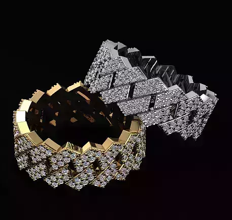 Cuban Ring Models size 11 3D print model