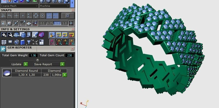 Cuban Ring Models size 11 3D print model_2