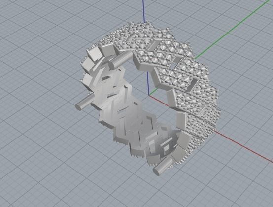 Cuban Ring Models size 11 3D print model_5