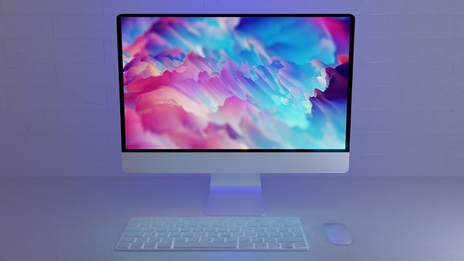 PC in Apple IMAC Style Free 3D model