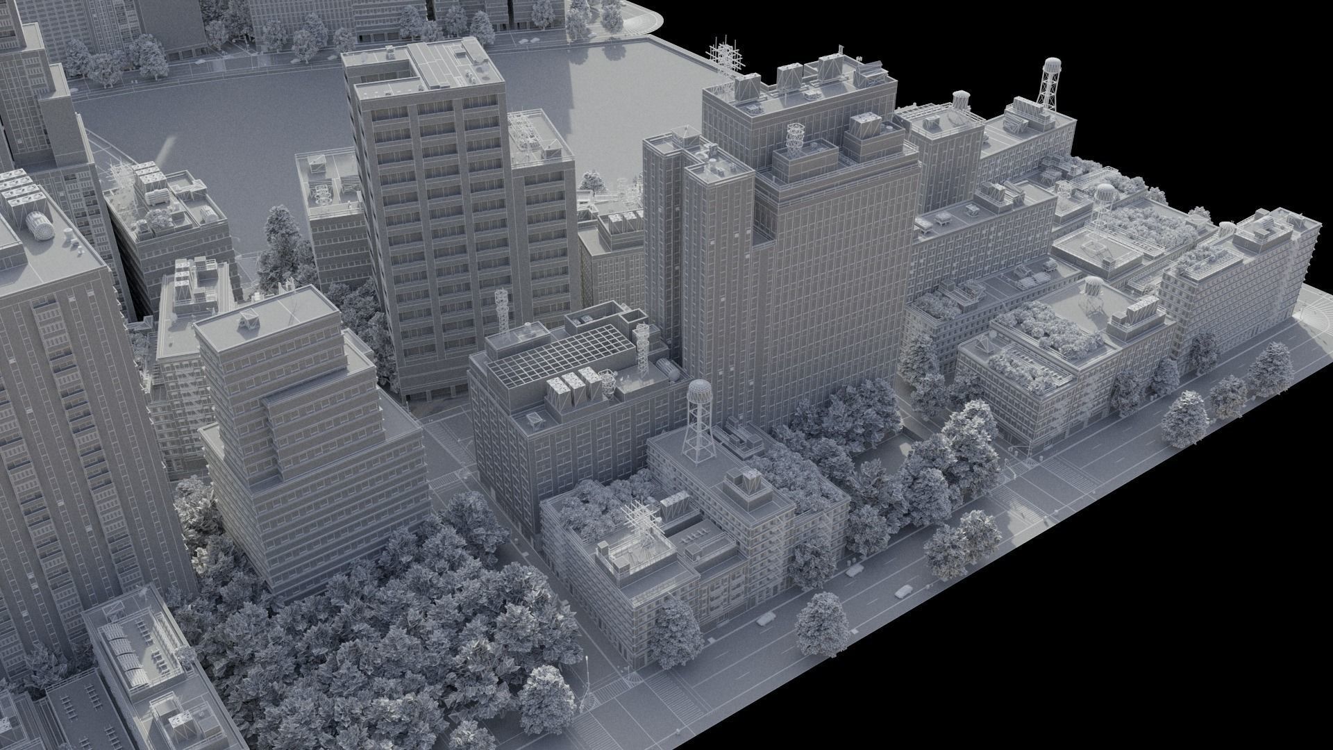 City C4 MAYA Low-poly 3D model_47