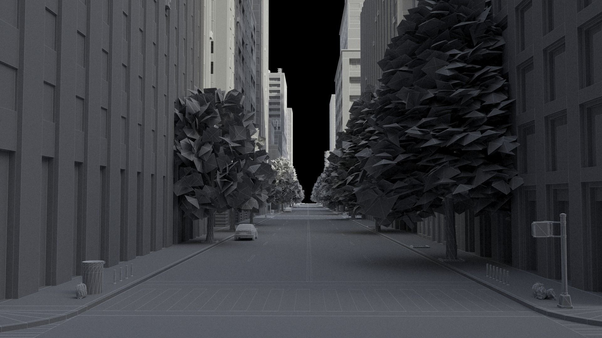 City C4 MAYA Low-poly 3D model_46