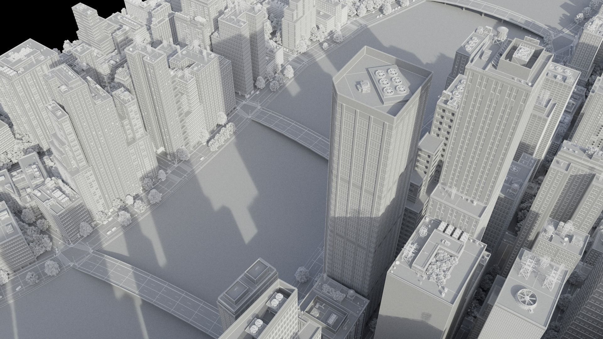 City C4 MAYA Low-poly 3D model_48