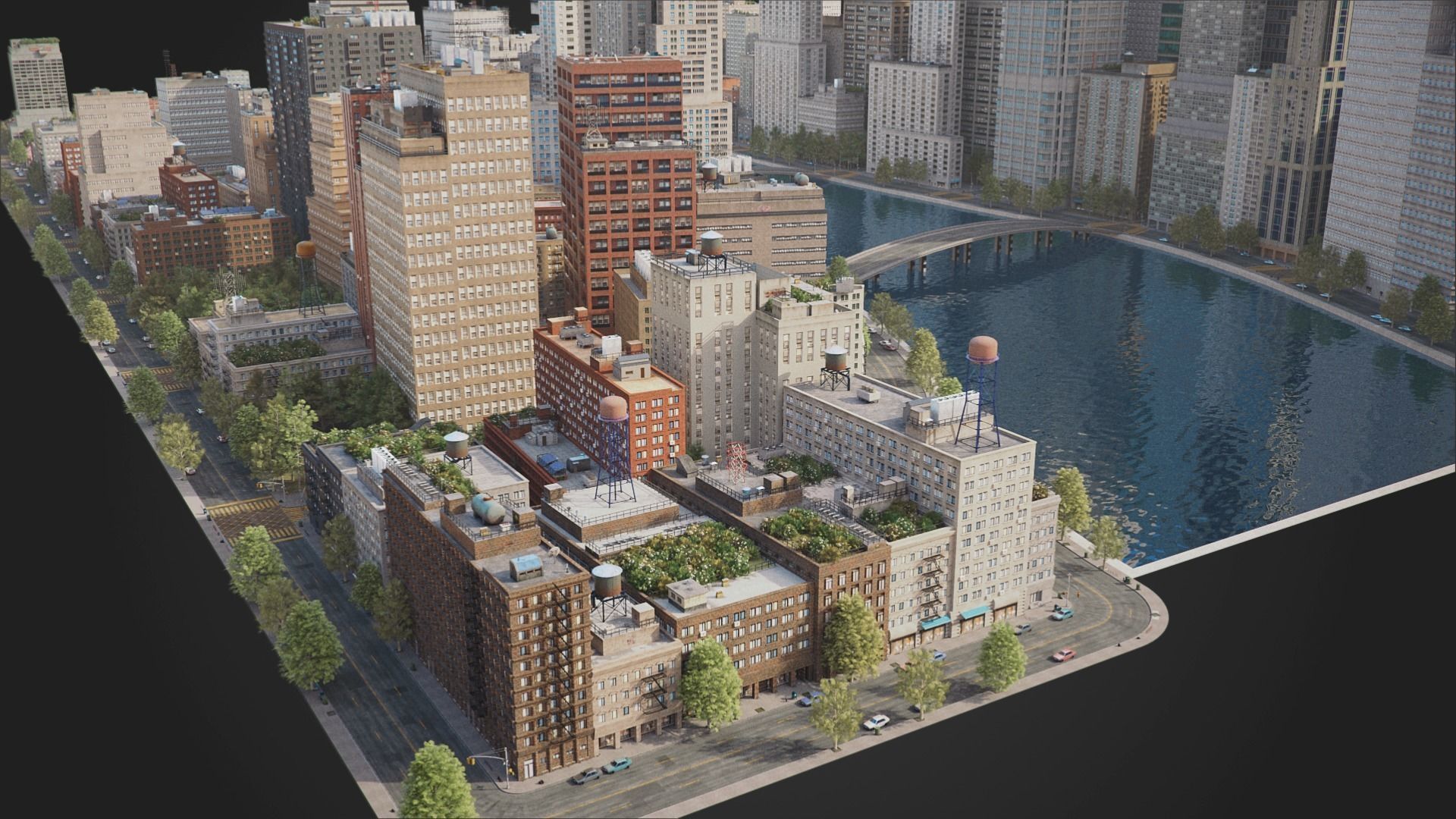 City C4 MAYA Low-poly 3D model_20