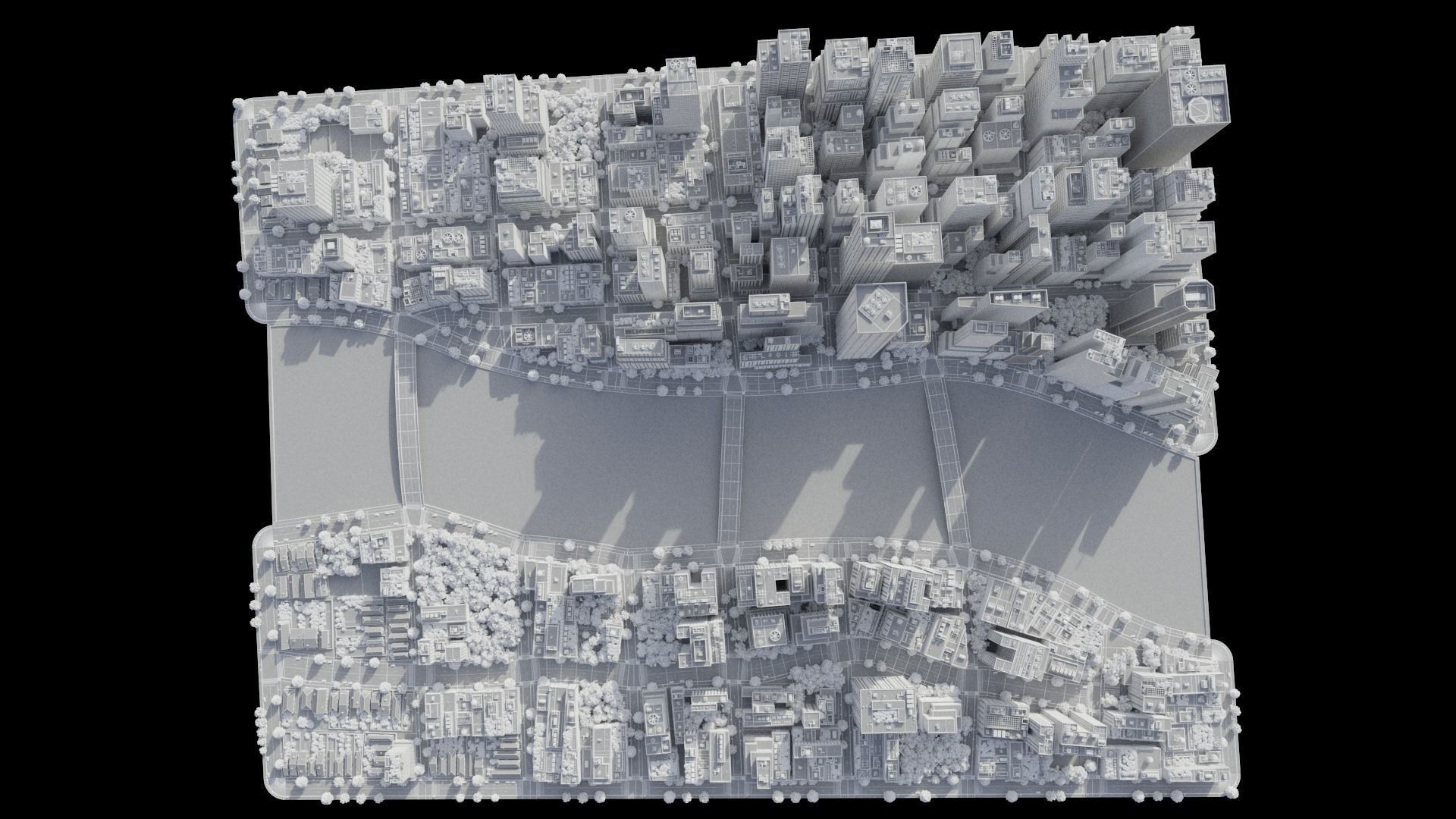 City C4 MAYA Low-poly 3D model_39