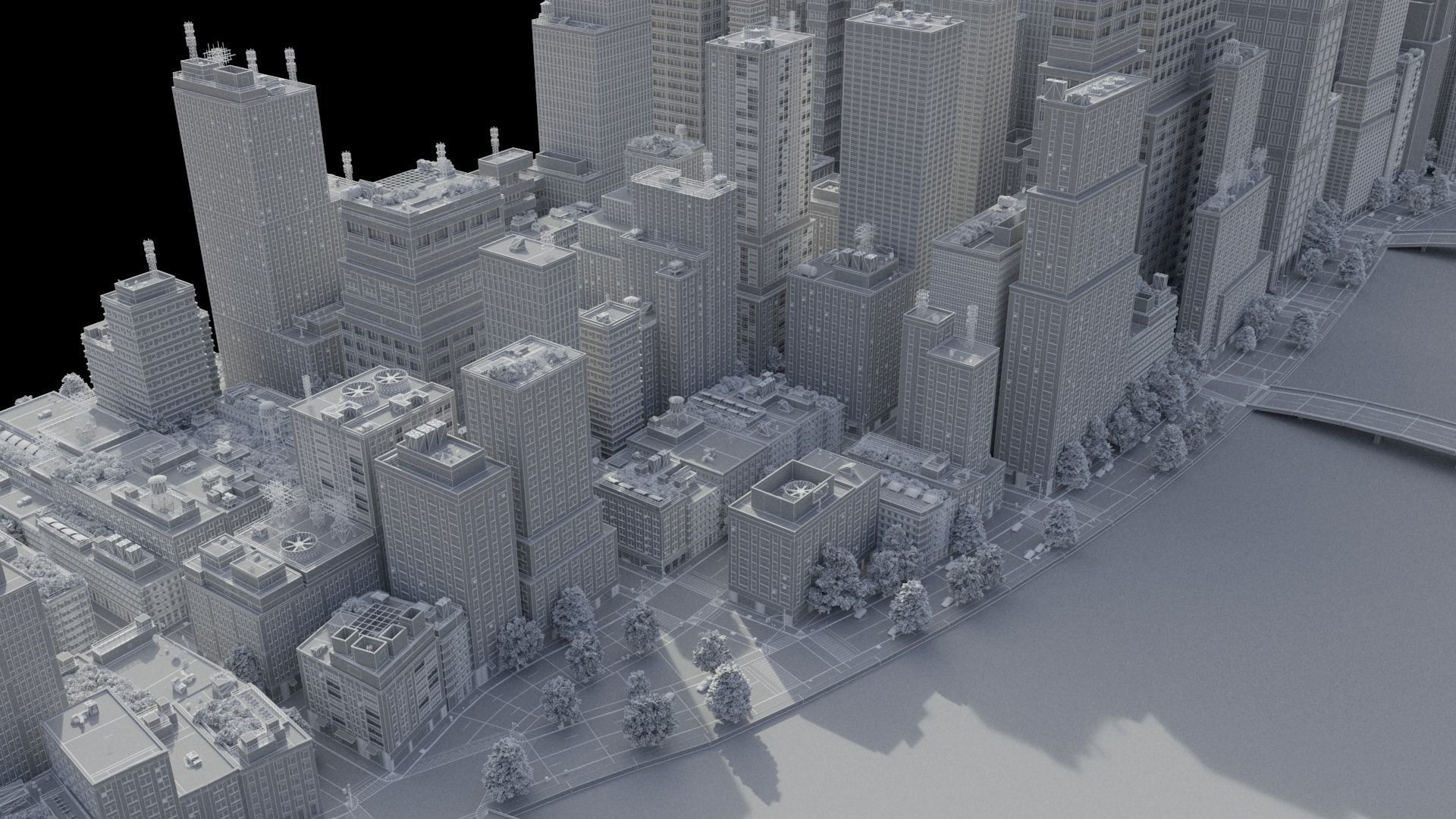 City C4 MAYA Low-poly 3D model_45
