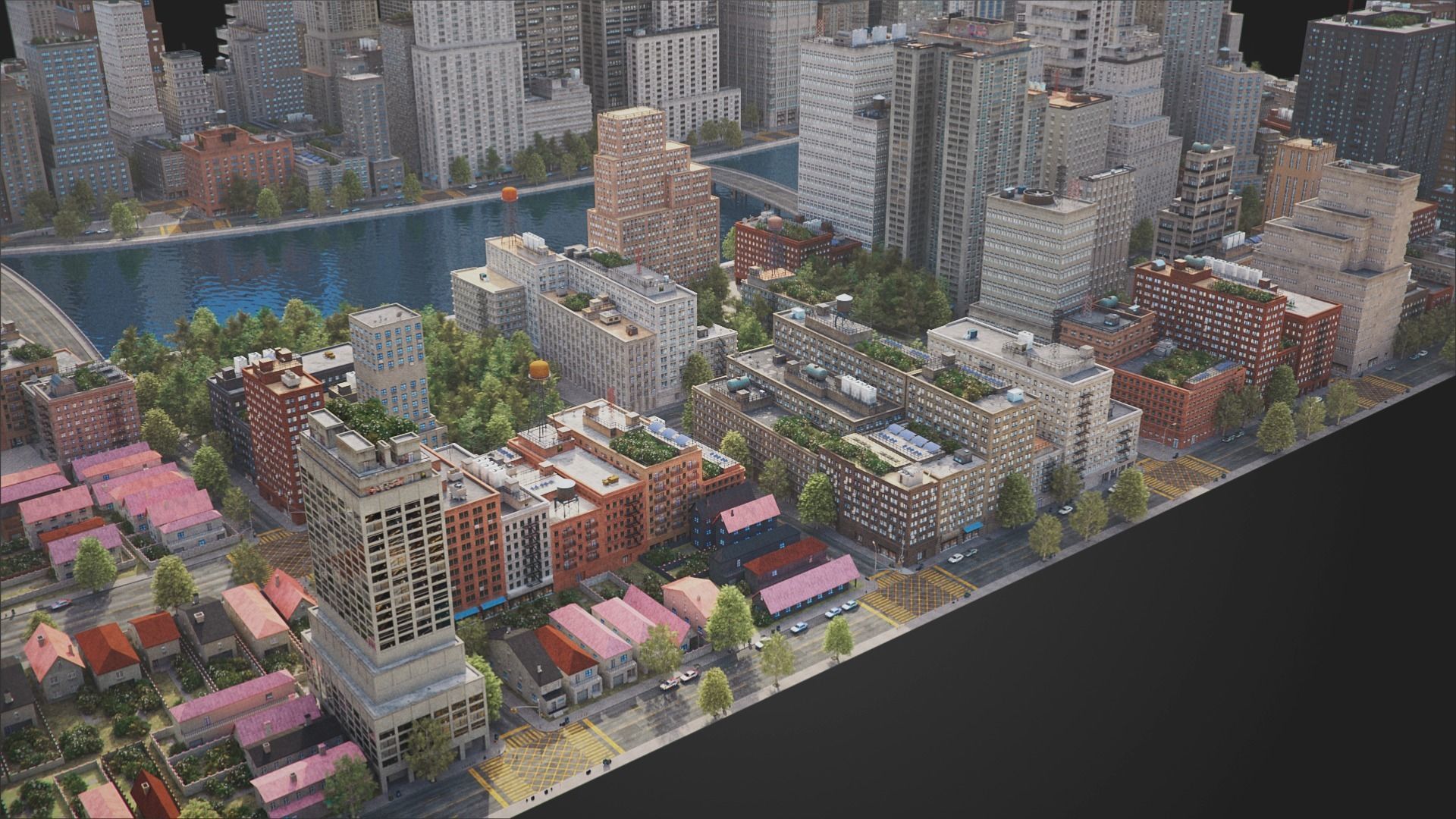 City C4 MAYA Low-poly 3D model_12