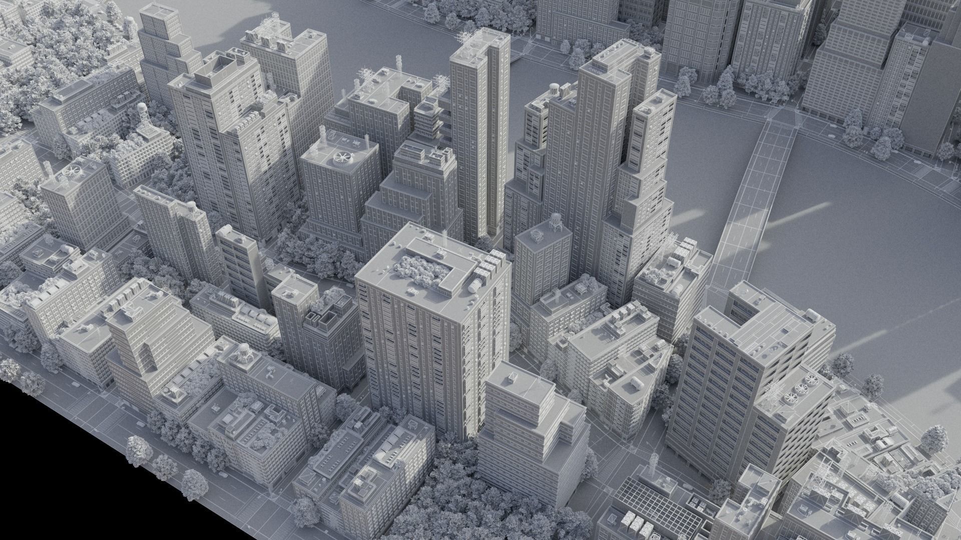 City C4 MAYA Low-poly 3D model_42